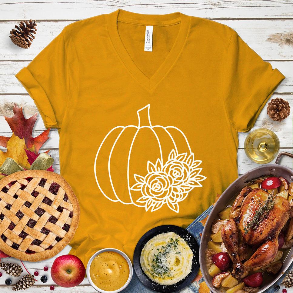 Fall Pumpkin Version 2 V-Neck