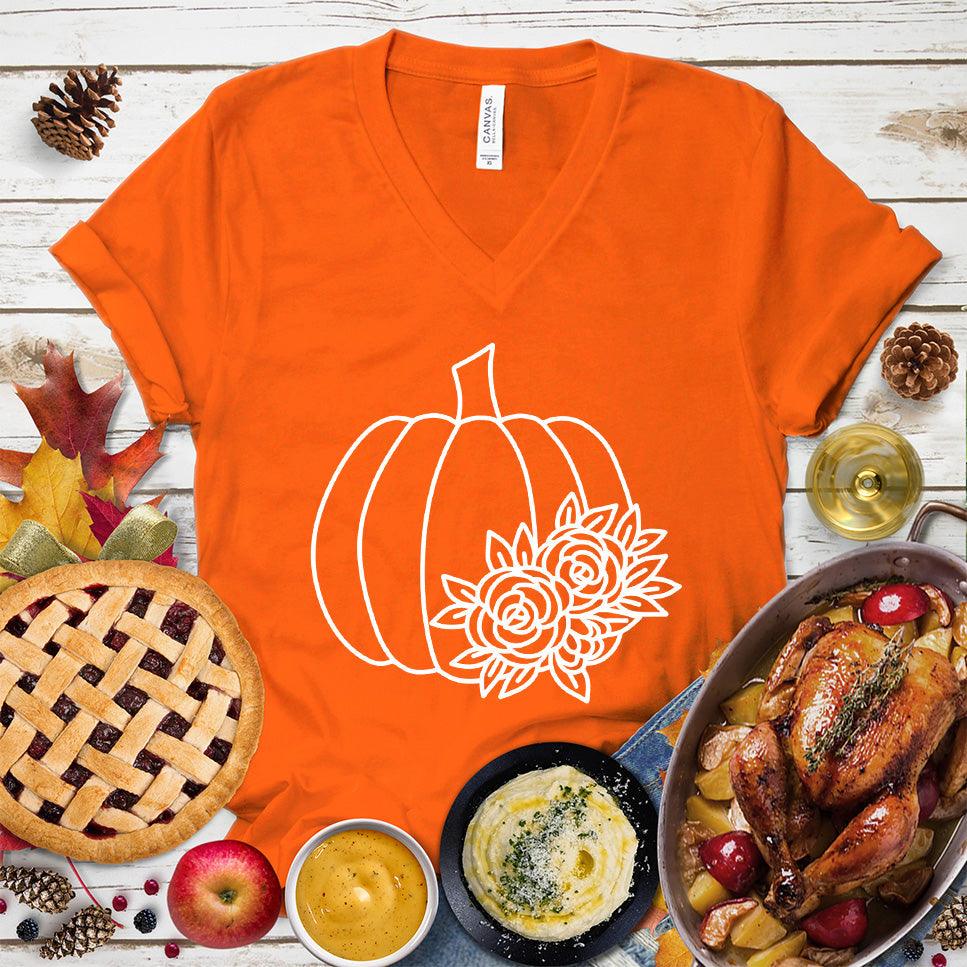 Fall Pumpkin Version 2 V-Neck