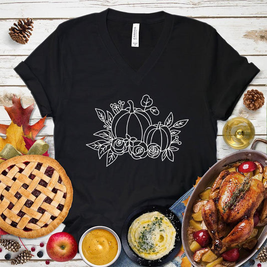 Fall Pumpkin Version 3 V-Neck
