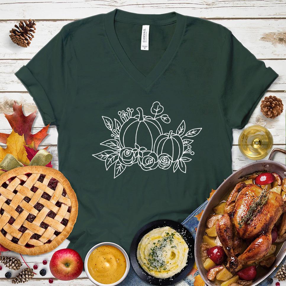 Fall Pumpkin Version 3 V-Neck