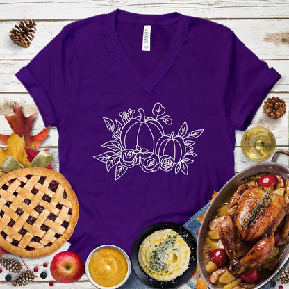 Fall Pumpkin Version 3 V-Neck