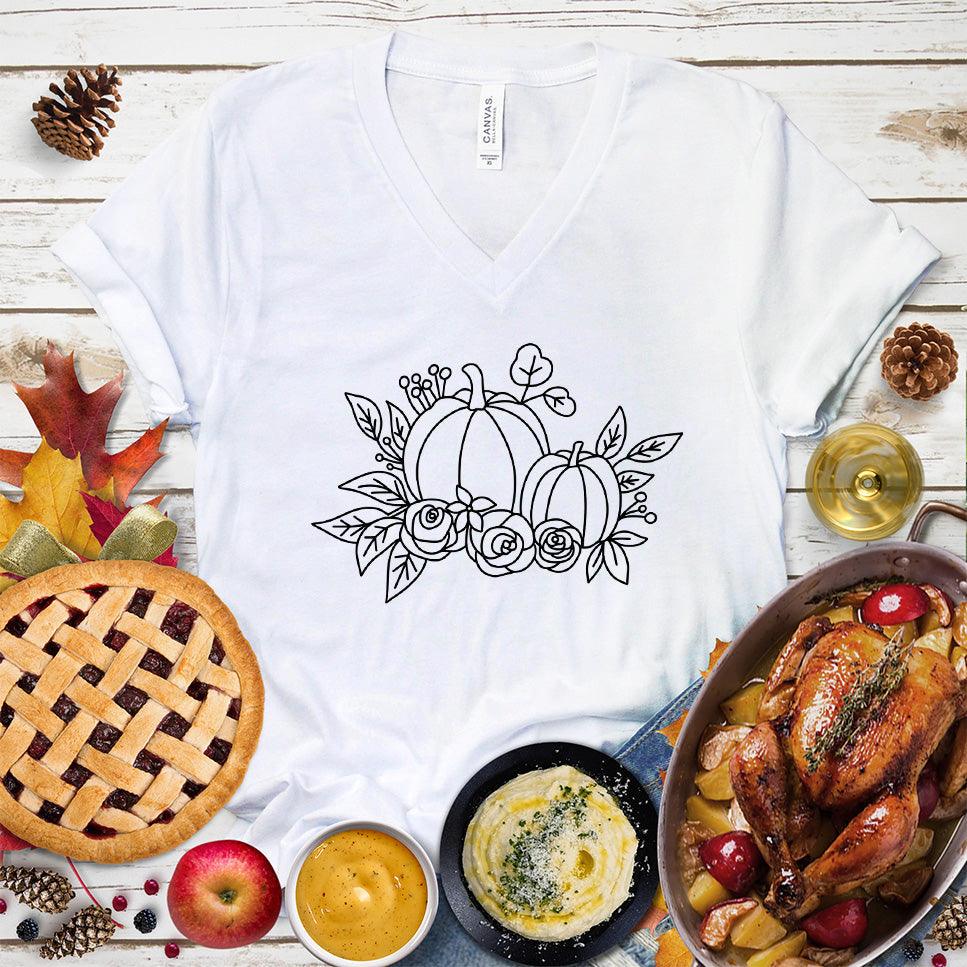 Fall Pumpkin Version 3 V-Neck