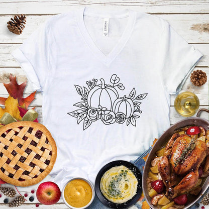 Fall Pumpkin Version 3 V-Neck