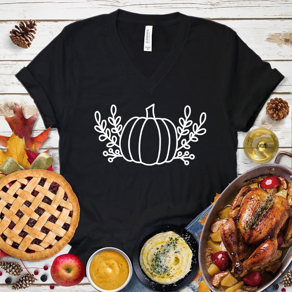 Fall Pumpkin V-Neck