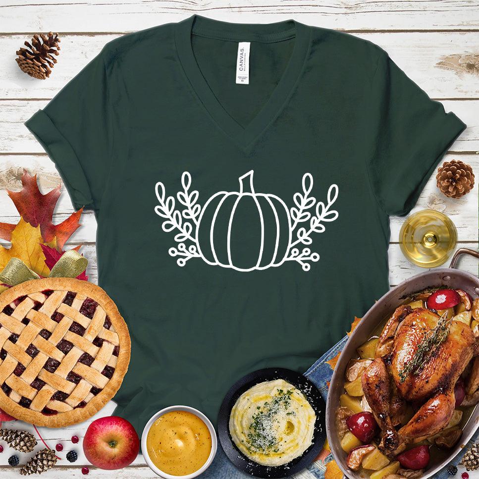 Fall Pumpkin V-Neck