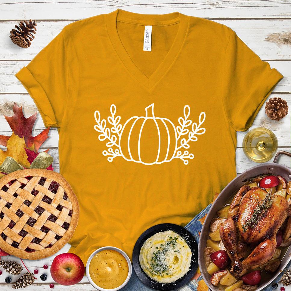 Fall Pumpkin V-Neck