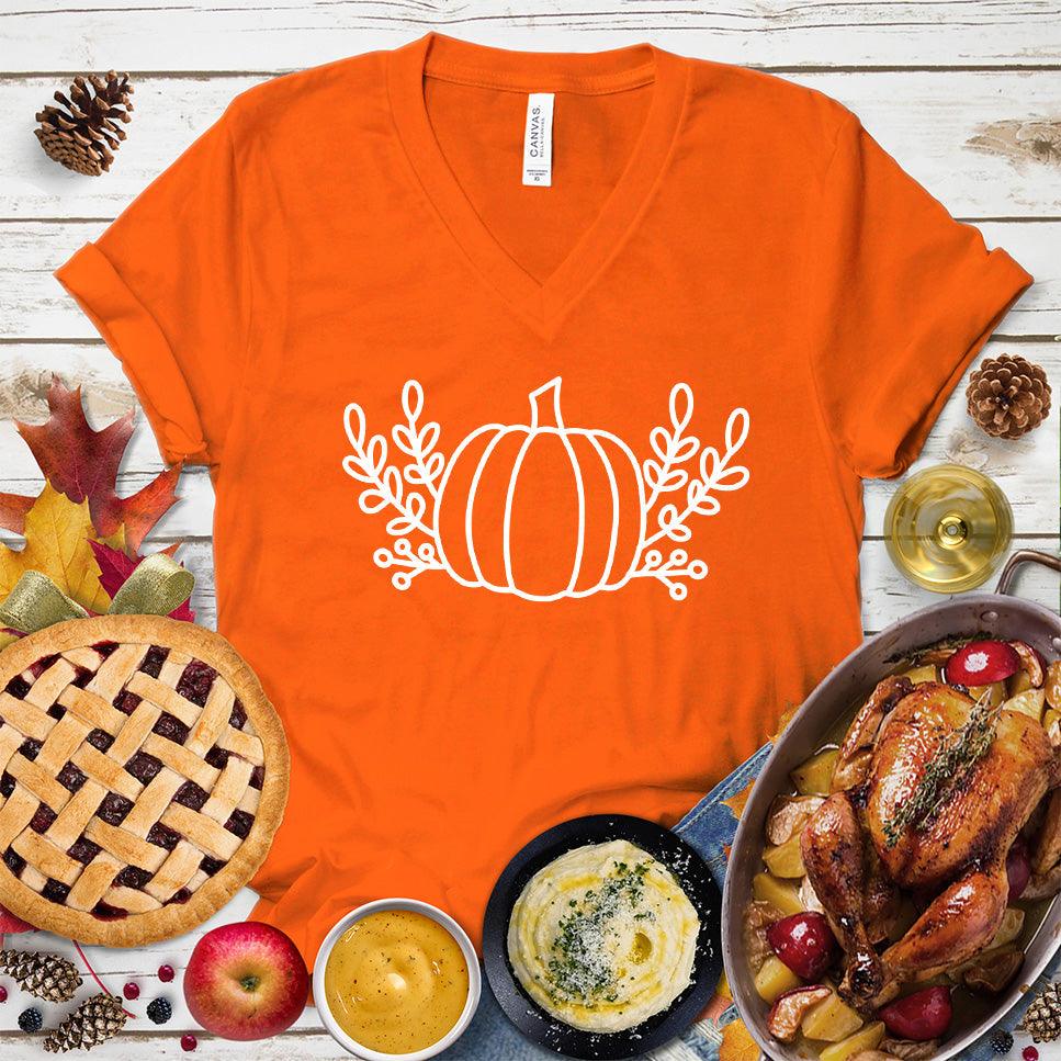 Fall Pumpkin V-Neck