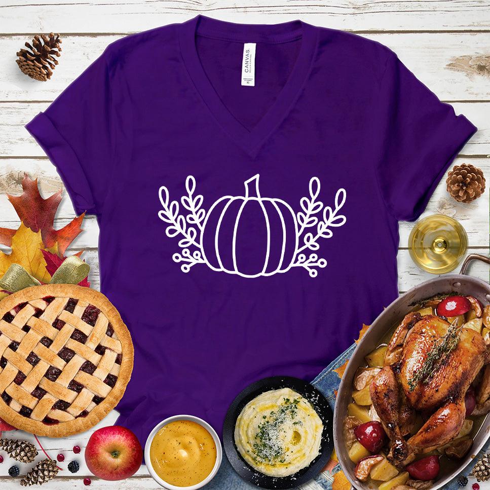 Fall Pumpkin V-Neck