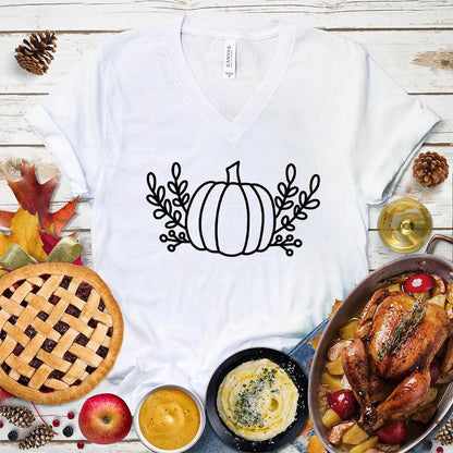 Fall Pumpkin V-Neck