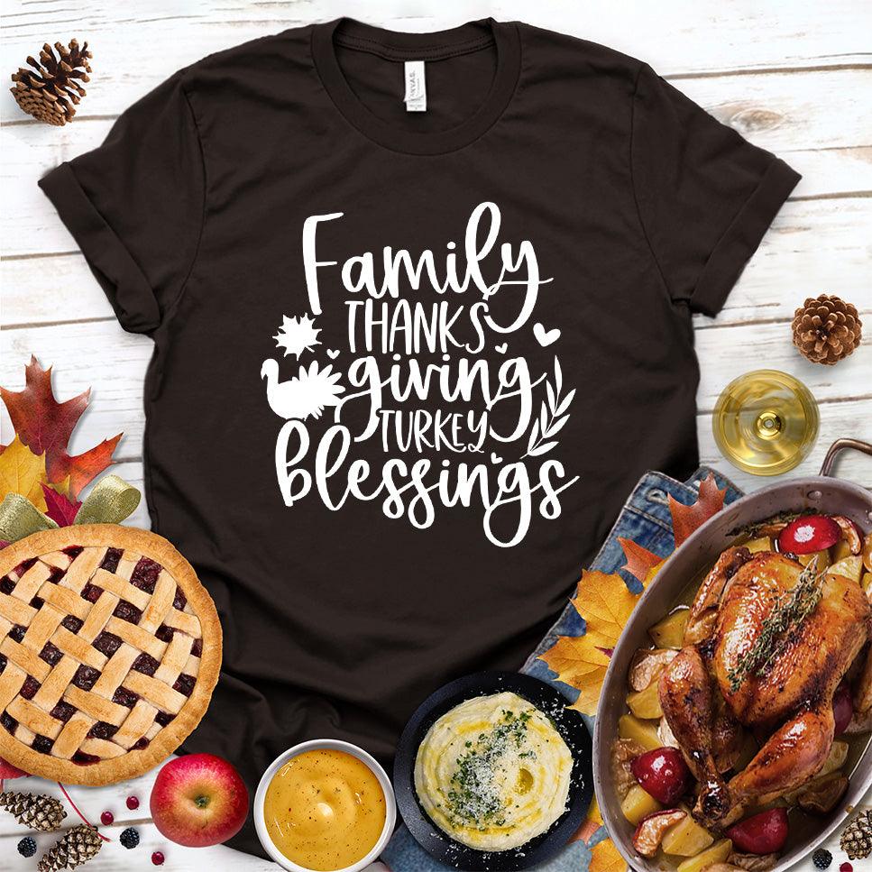 Family Thanksgiving Turkey Blessings T-Shirt
