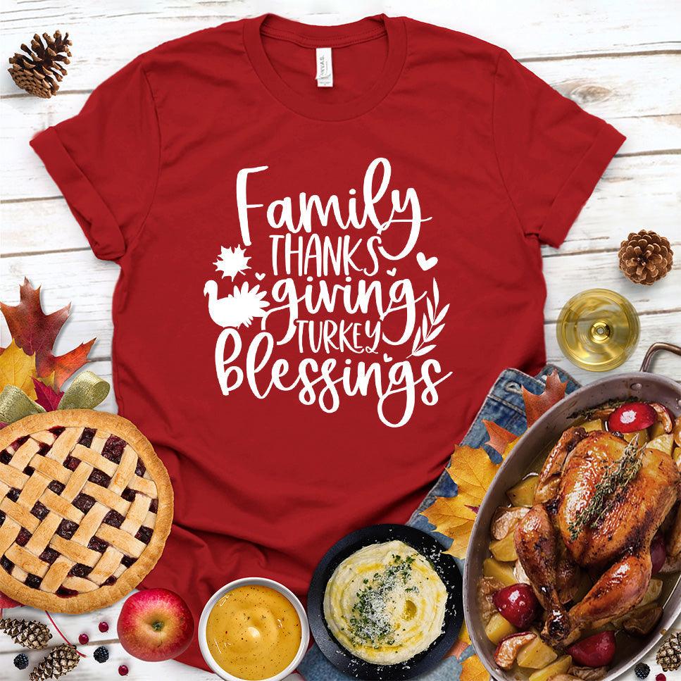 Family Thanksgiving Turkey Blessings T-Shirt