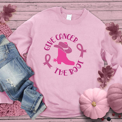 Give Cancer The Boot Version 3 Colored Edition Sweatshirt