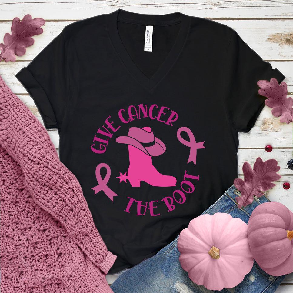 Give Cancer The Boot Version 3 Colored Edition V-Neck