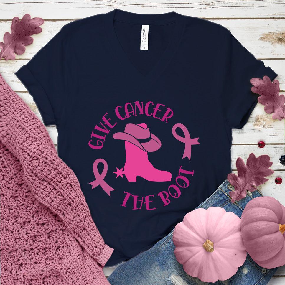 Give Cancer The Boot Version 3 Colored Edition V-Neck