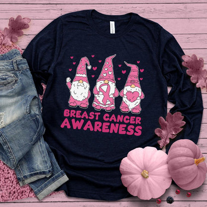 Gnomes Breast Cancer Awareness Colored Edition Long Sleeves