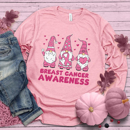 Gnomes Breast Cancer Awareness Colored Edition Long Sleeves