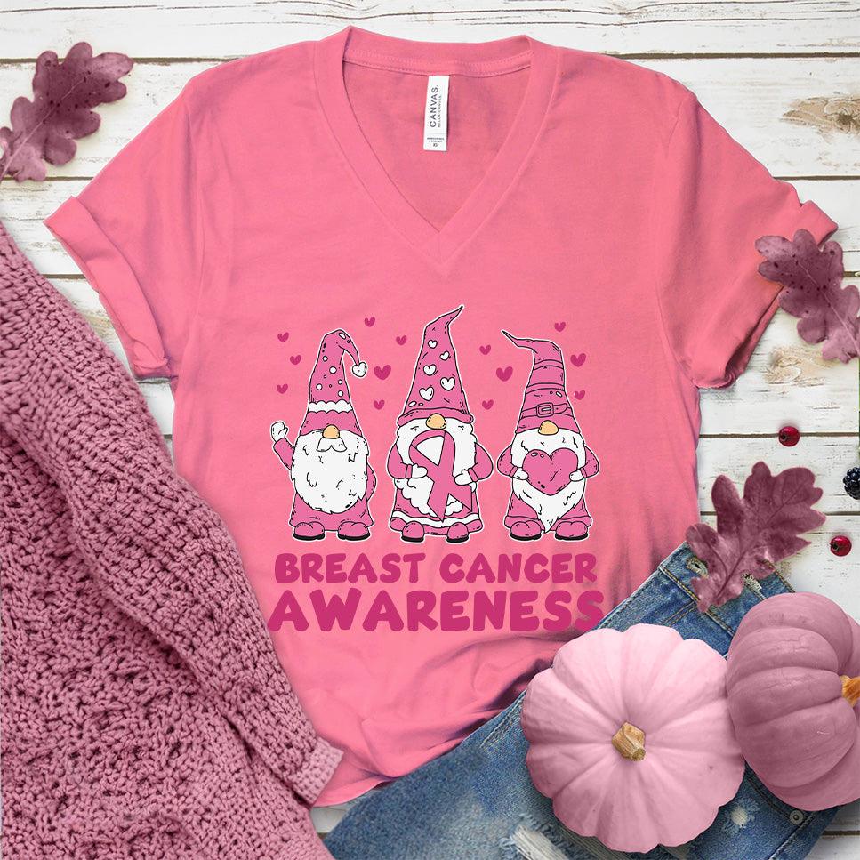 Gnomes Breast Cancer Awareness Colored Edition V-Neck