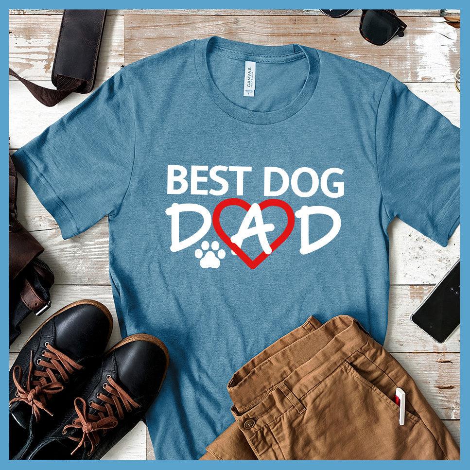 Best Dog Dad Colored Print T-Shirt