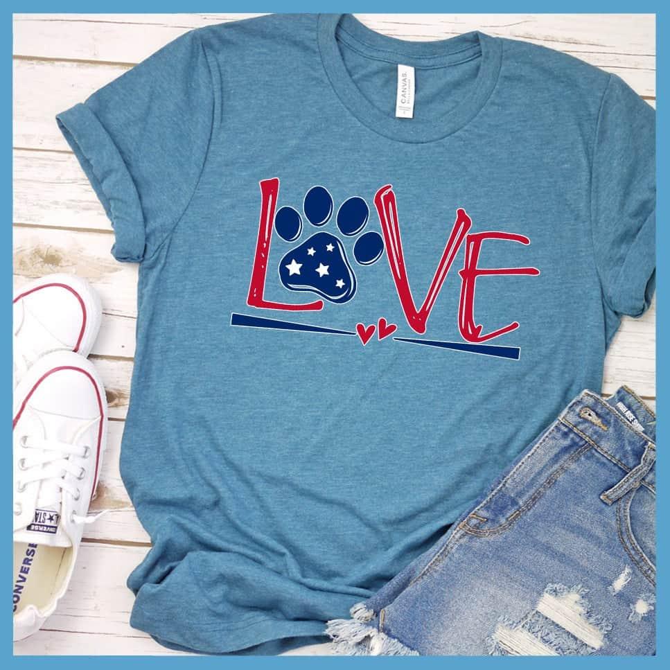 Dog Love Colored Print Version 2 T-Shirt
