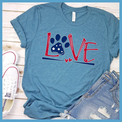 Dog Love Colored Print Version 2 T-Shirt