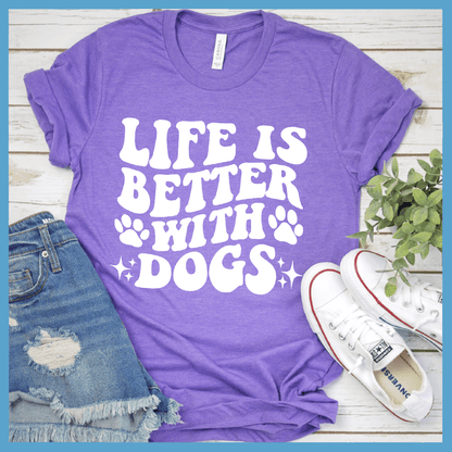Life Is Better With Dogs Retro T-Shirt