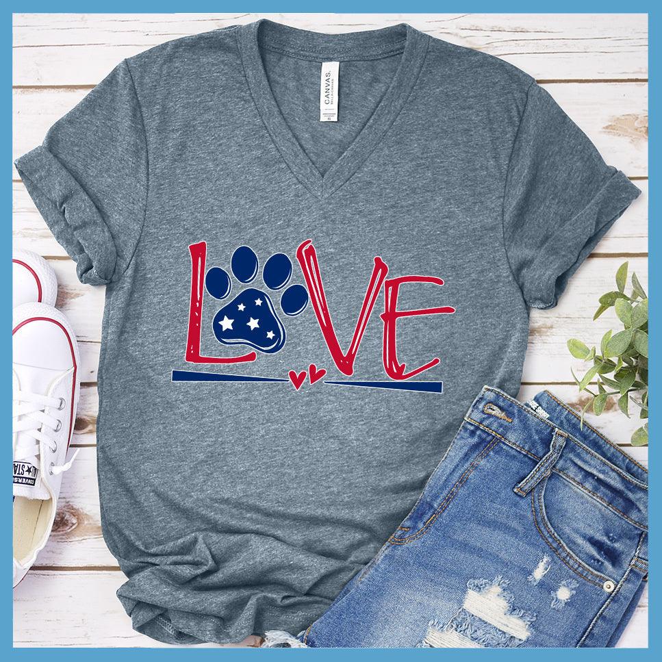 Dog Love Colored Print Version 2 V-neck