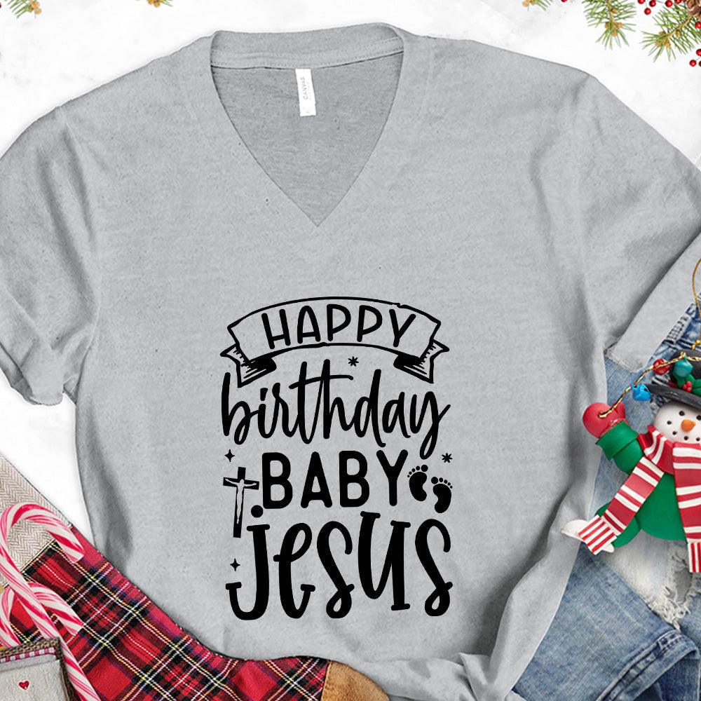 Happy Birthday Baby Jesus V-Neck