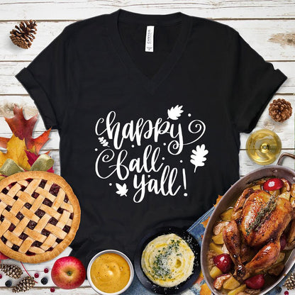Happy Fall Y'all V-Neck