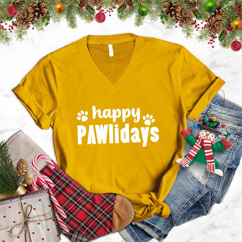 Happy Pawlidays Version 2 V-Neck