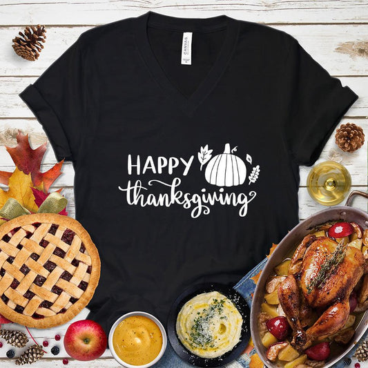 Happy Thanksgiving Version 2 V-Neck