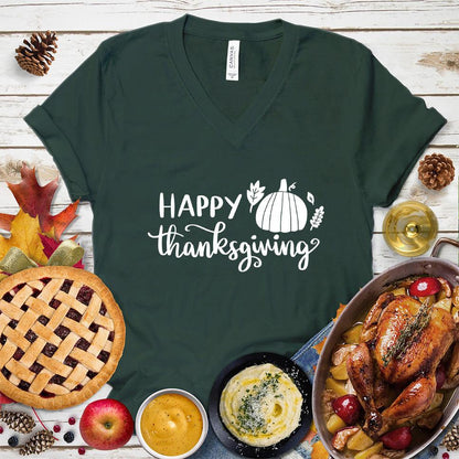 Happy Thanksgiving Version 2 V-Neck