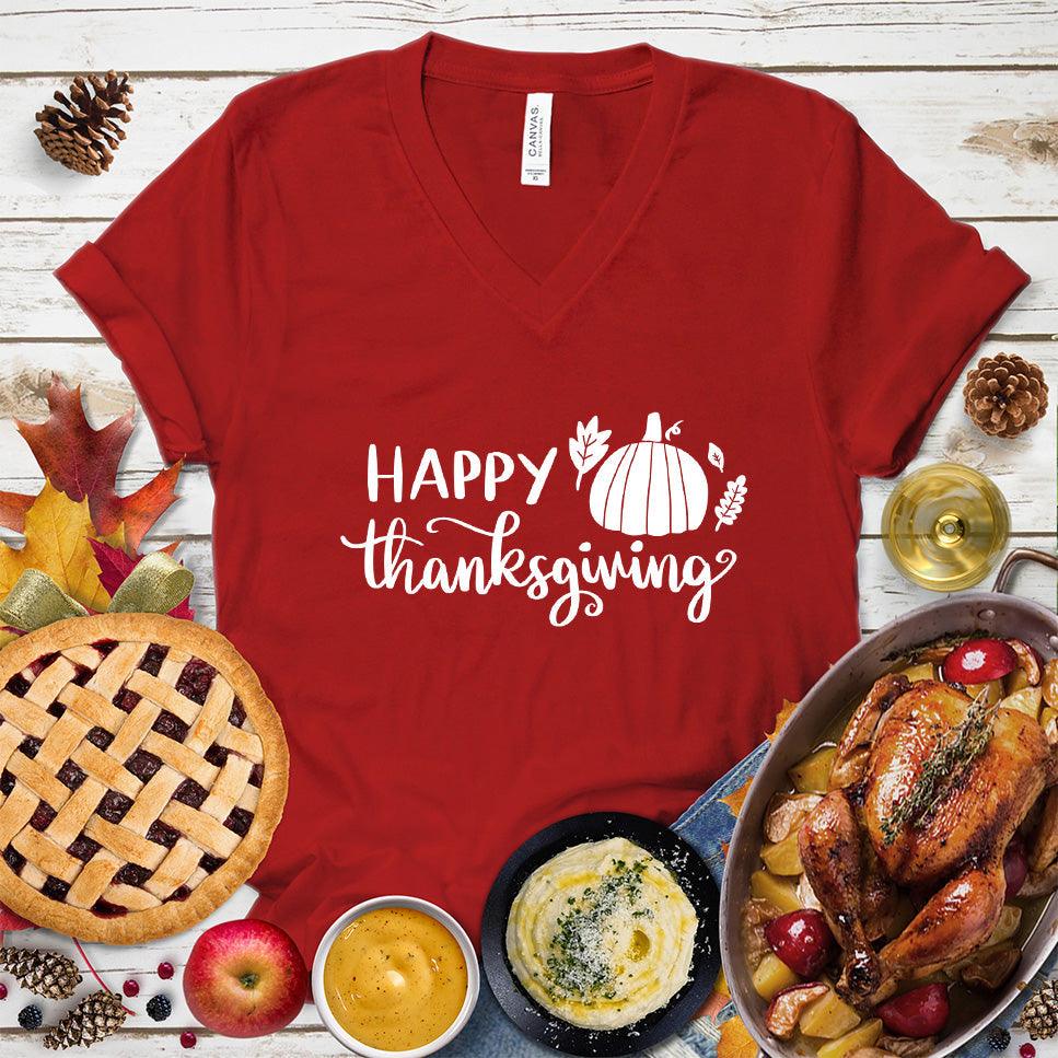 Happy Thanksgiving Version 2 V-Neck