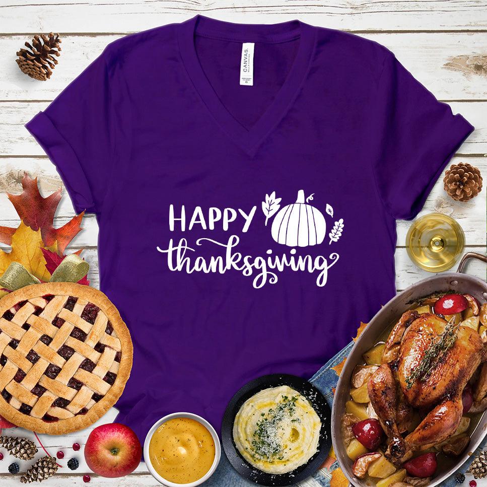 Happy Thanksgiving Version 2 V-Neck