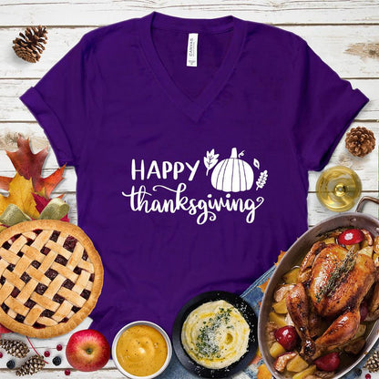 Happy Thanksgiving Version 2 V-Neck