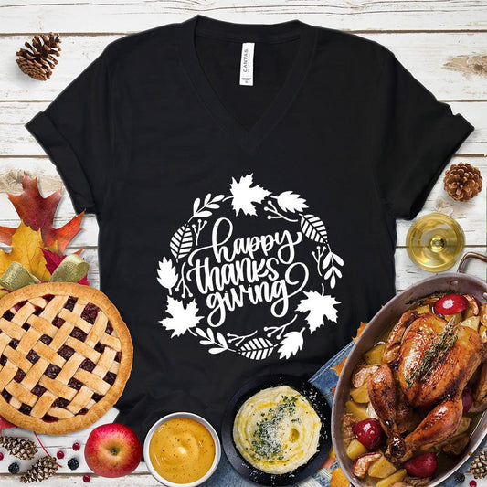 Happy Thanksgiving Version 5 V-Neck