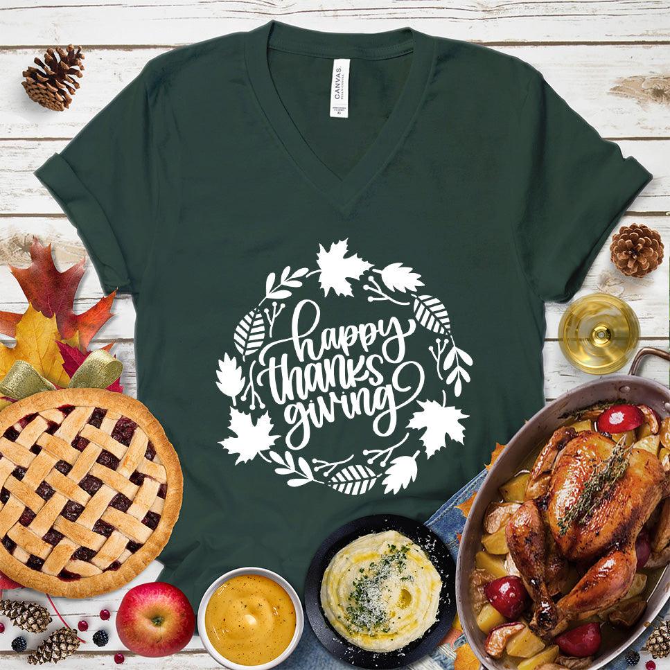 Happy Thanksgiving Version 5 V-Neck