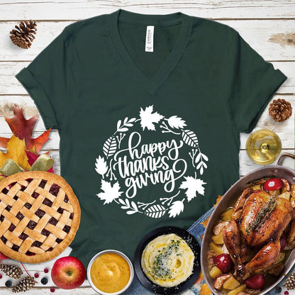 Happy Thanksgiving Version 5 V-Neck