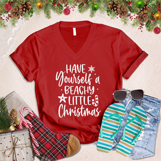 Have Yourself A Beachy Little Christmas V-Neck