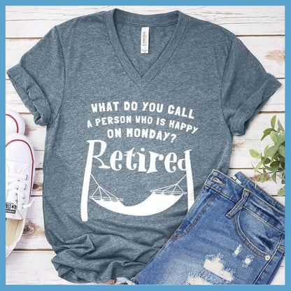 A Person Who Is Happy On Monday V-neck