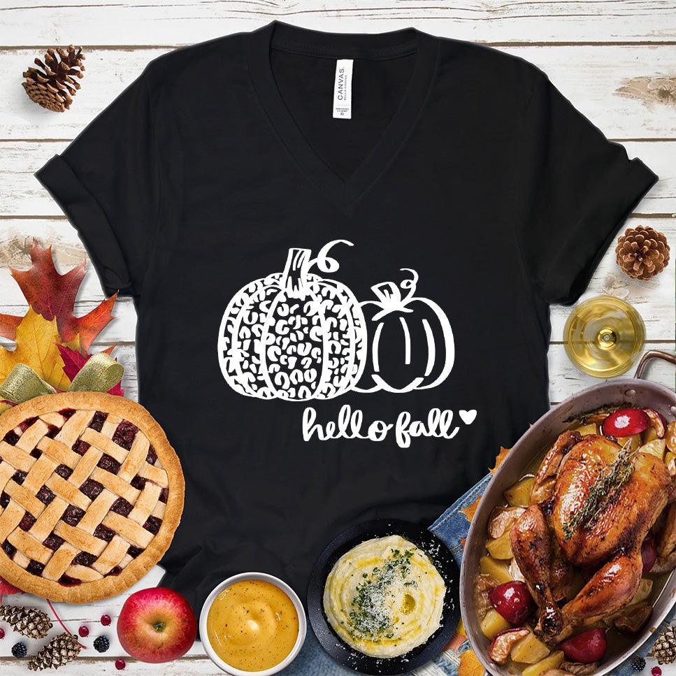 Hello Fall Pumpkin V-Neck