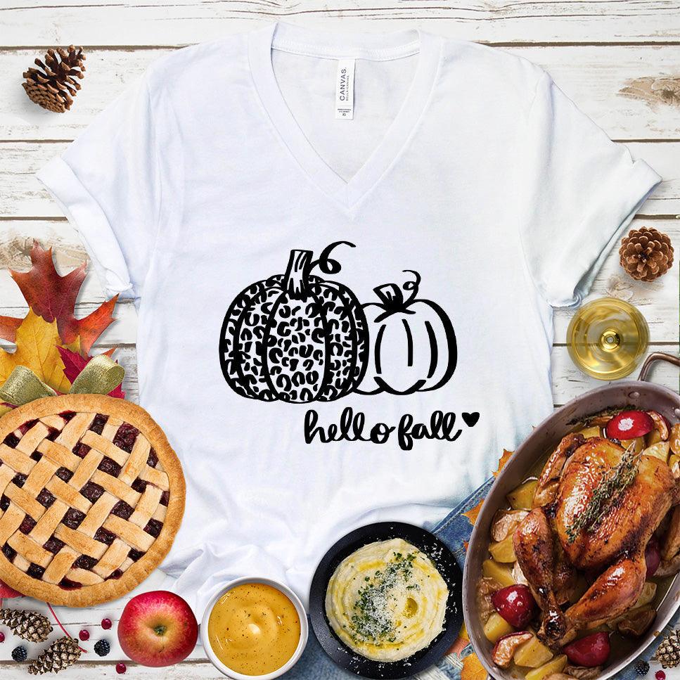 Hello Fall Pumpkin V-Neck