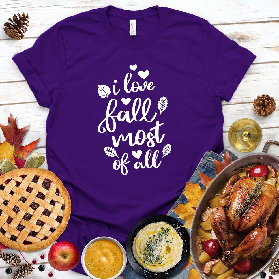 I Love Fall Most Of All Version 2 T-Shirt