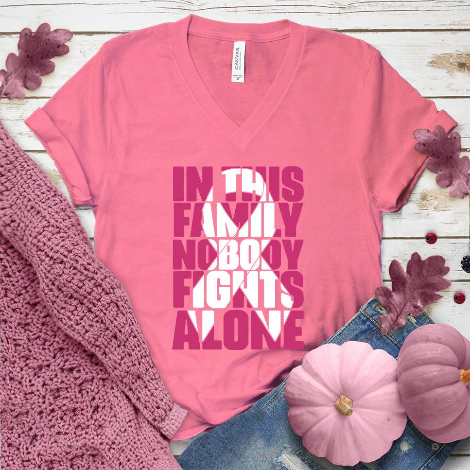 In This Family Nobody Fights Alone Version 2 Colored Edition V-Neck