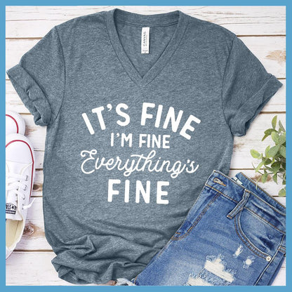 It's Fine I'm Fine V-Neck