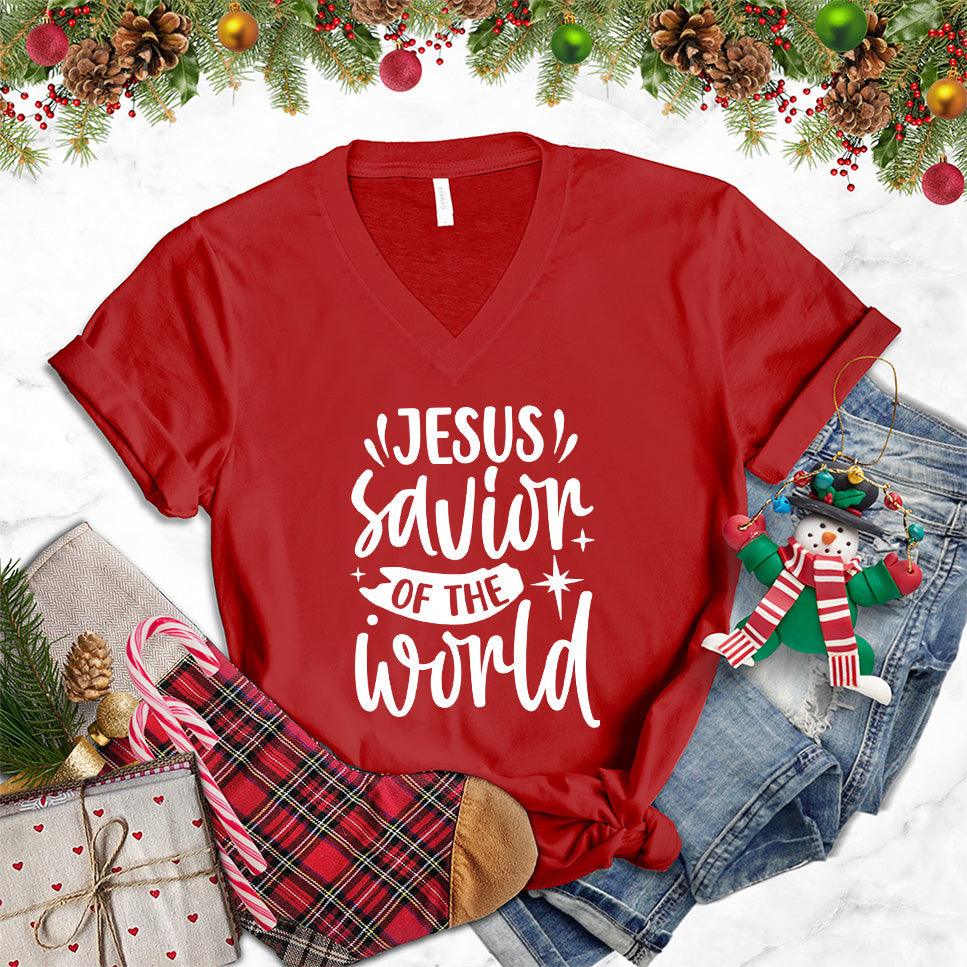 Jesus Savior Of The World V-Neck