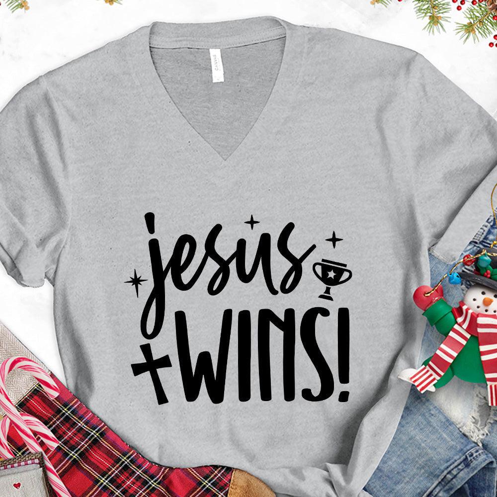 Jesus Wins V-Neck