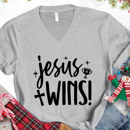 Jesus Wins V-Neck