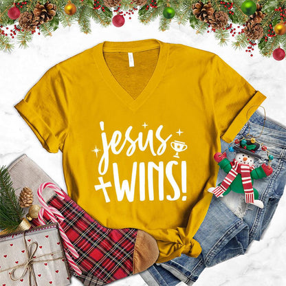 Jesus Wins V-Neck