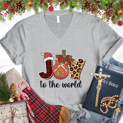 Joy To The World Version 3 Colored Edition V-Neck
