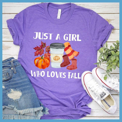 Just A Girl Who Loves Fall Colored T-Shirt